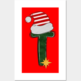 Letter T - Christmas Letter Posters and Art